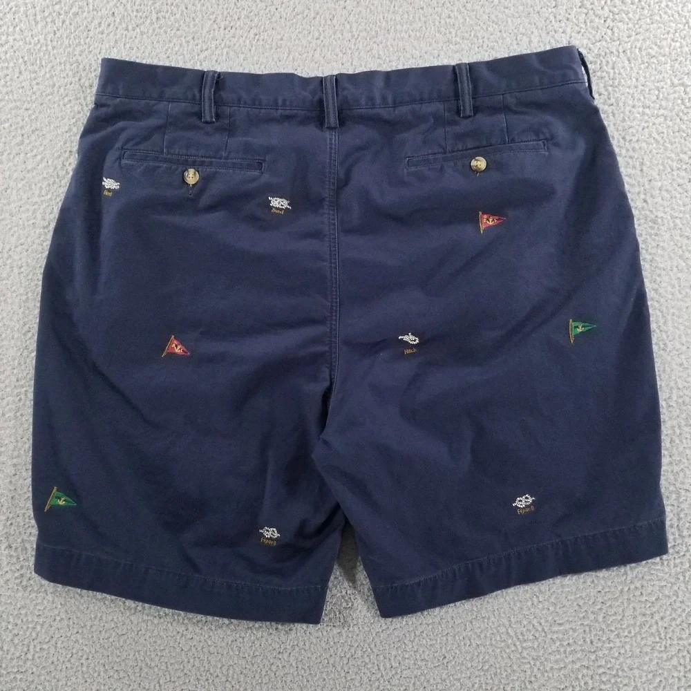 Polo Ralph Lauren Shorts Mens 38 Blue Nautical Stretch Classic Fit Chino Twill